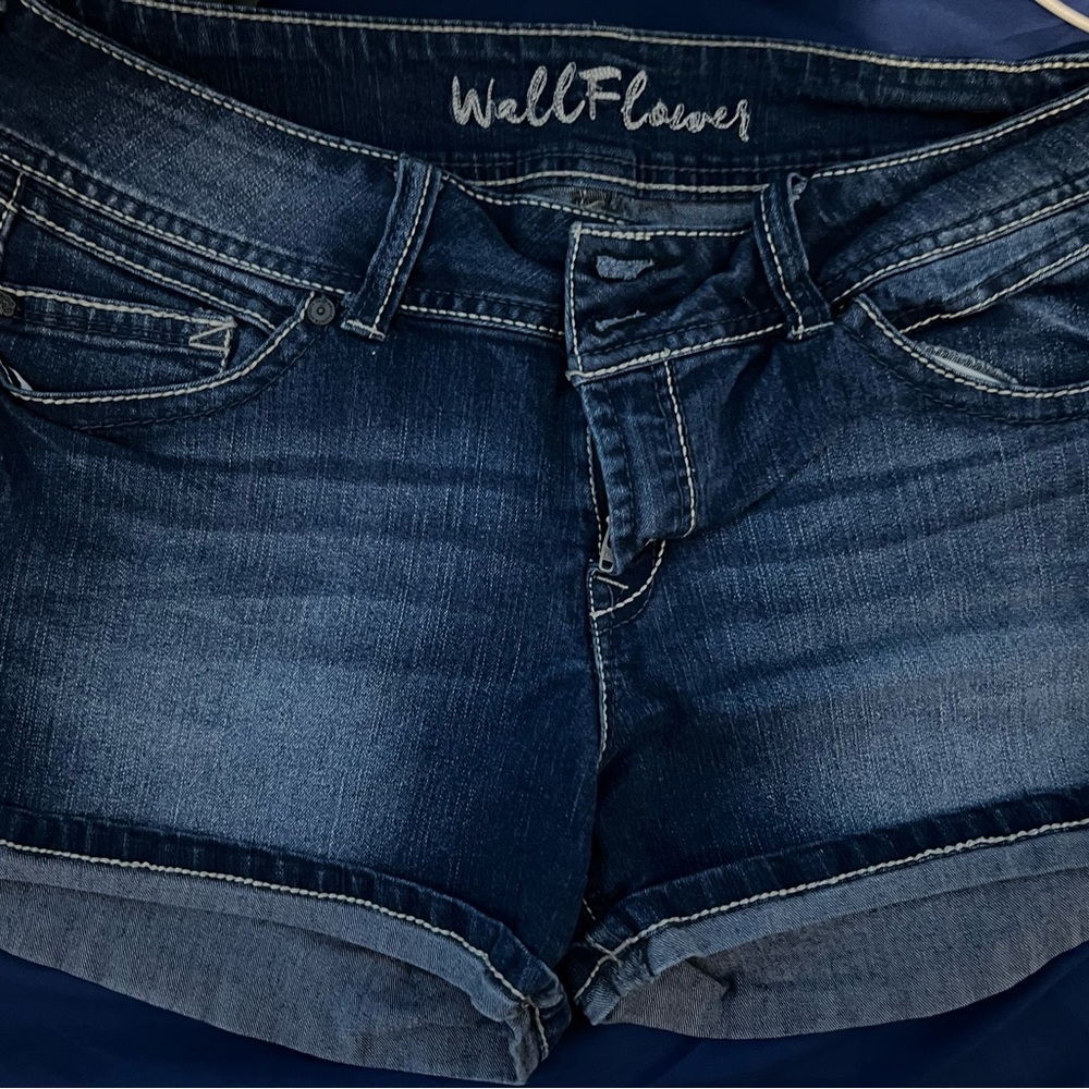Wallflower Blue Jean Shorts